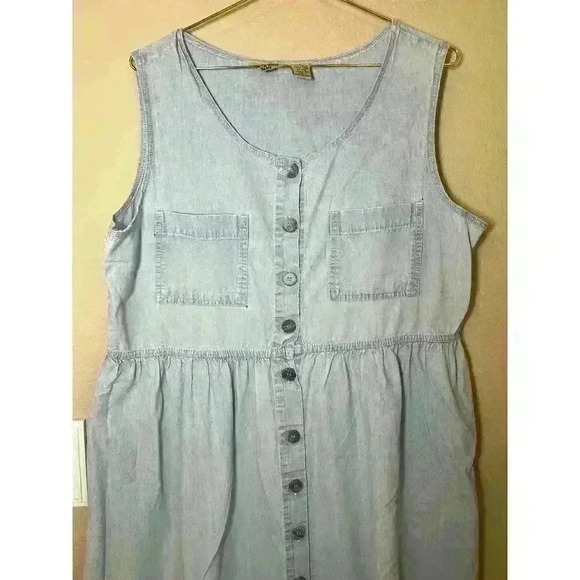 Northwest Blue Vintage cottage core style dress with buttons size large - Picture 3 of 7